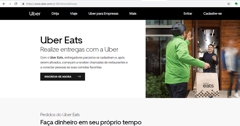 ubereats - Os 8 Melhores Aplicativos que podem te gerar Renda Extra