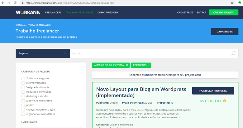 workana - Os 8 Melhores Aplicativos que podem te gerar Renda Extra